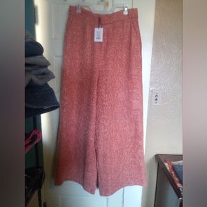 Burnt orange wide leg pants